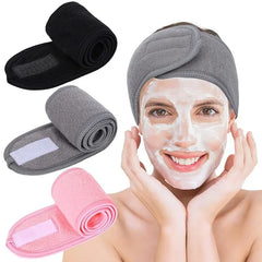 Women's Adjustable Wide Headband - Great Cosmetic Accessory for Yoga, Sports, Spa, Bath, Shower, Makeup and Face Wash