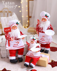 Christmas Decorations Santa Claus Dolls Standing Christmas Figurine Holiday Decoration