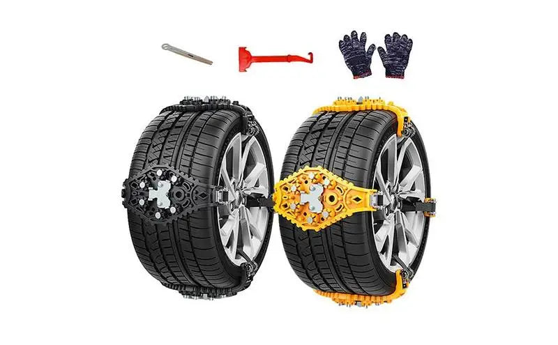 Outdoor Snow Tire Emergency Cars Universal 4Pcs Anti Skid Snow Chains