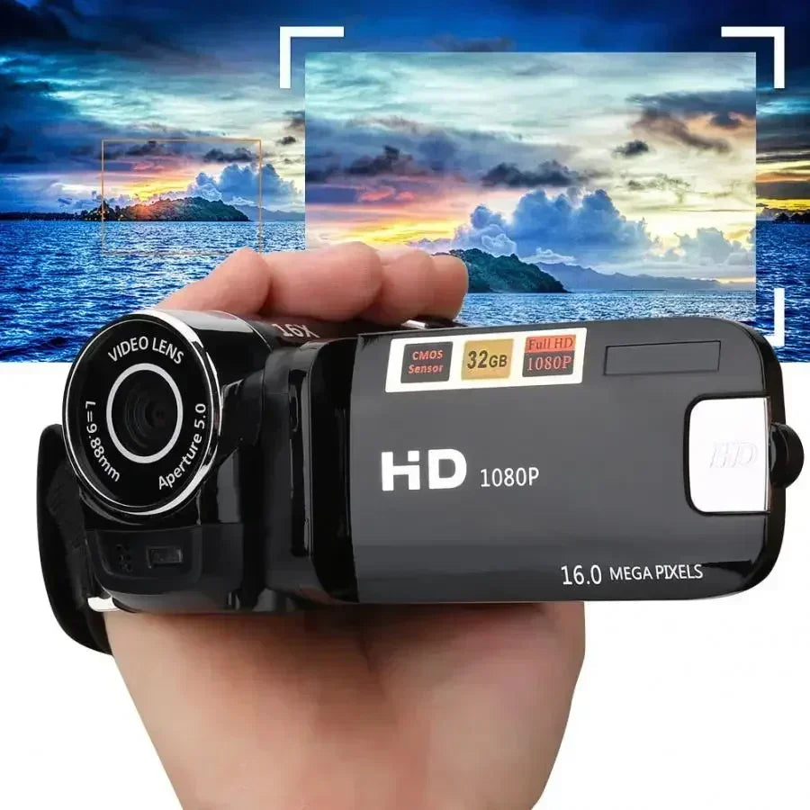 16MP HD Digital Camera 1080P Full HD Digital Video Camcorder 270 degree Rotation Screen 16X Night Vision Zoom Shooting Cam