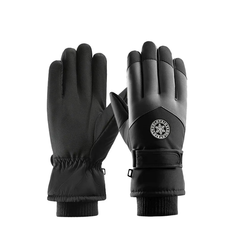 Skiing Gloves Men and Women Winter Touch Screen Warm Velvet Padded Thickened Cycling Waterproof Outdoor Cycling Non-Slip Cotton