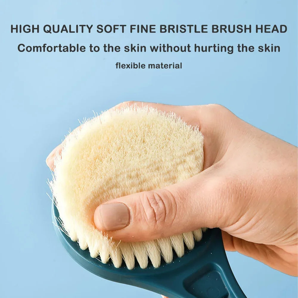 Long Handle Bath Brush Soft Hair Bath Brush Back Ball Brush Bathroom Body Brushes Mud Back Scrubber