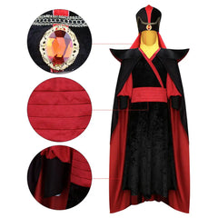 Men's Jafar Cosplay Costume Moive Character Halloween Outfits Aladdin Party Suit