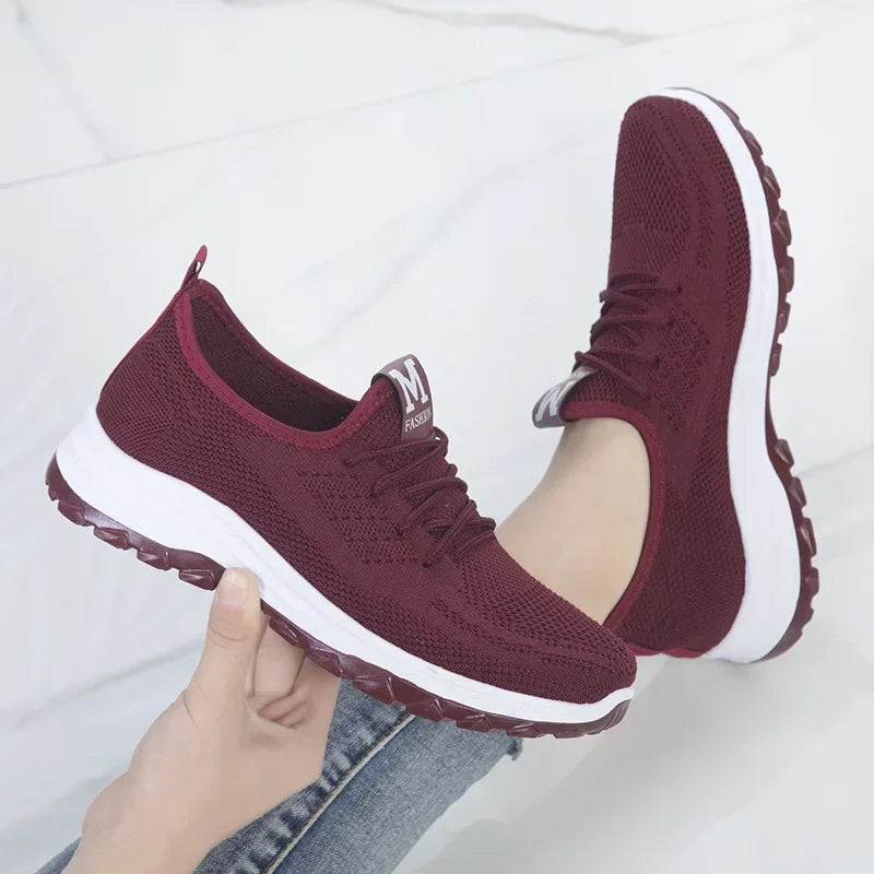 Women Sneakers Mesh Vulcanized Shoes Spring Ladies Casual Flats Sneaker