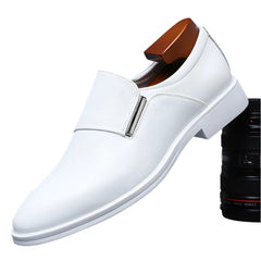 Men's Leather Shoe Fashion Dress Shoes Pointed Toe Split Casual Formal Loafers