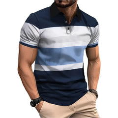 Men's Summer Fashion T-Shirts Lapel Quick Drying Anti Pilling Short-sleeved  Business Casual Polo Shirts Tee