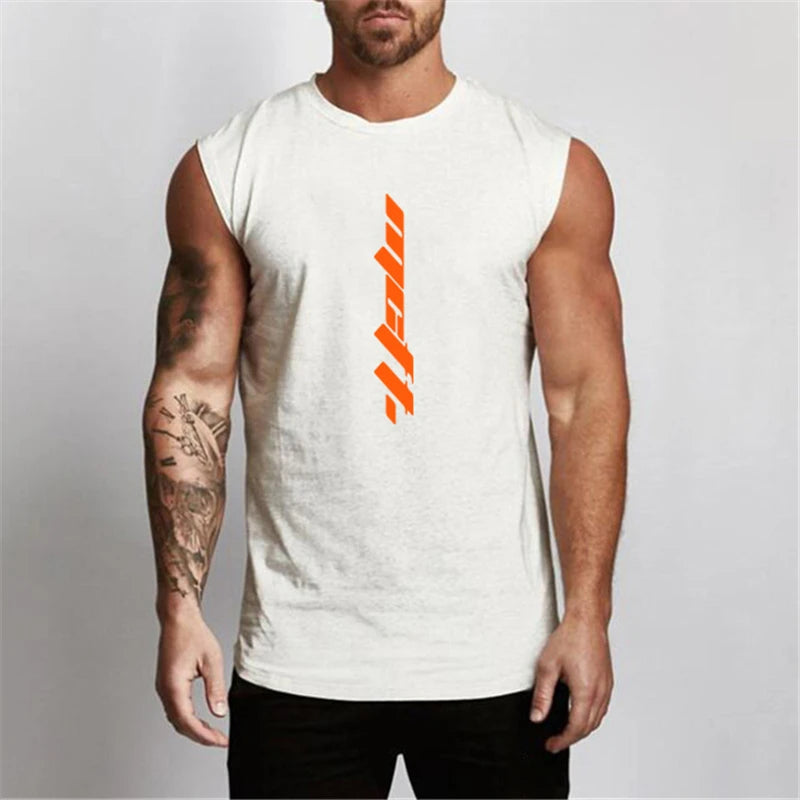 Tank Top Men Summer Workout Sleeveless Shirt Bodybuilding Clothing