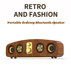 New Wireless Bluetooth Loudspeaker Box Retro Home Desktop High-power Subwoofer Computer Audio