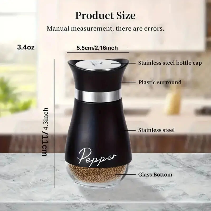 Portable Salt and Pepper Shaker Dispenser for Home Use Seasoning Can Barbecue Seasoning Bottle