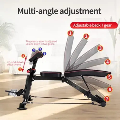 Foldable Adjustable Weight Bench fitness weight bench with height adjustable for Home Gym Full Body Workout