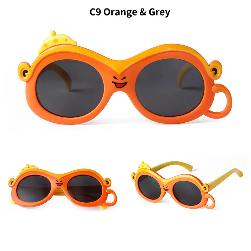 Cute Monkey Polarized Sunglasses Kids UV400 Shades Colorful TR90 Frame Child Gilrs Boys Sun Glasses For 3-10 Years Old