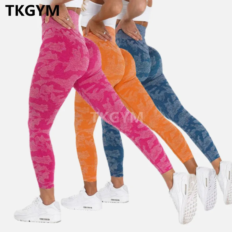 Seamless Workout Gym Leggings Women Camoflauge Yoga Pant