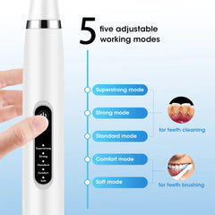 Ultrasound Electric Toothbrush Oral Care Removal Of Dental Calculus Household Multi Automatic Toothbrush USB Waterproof