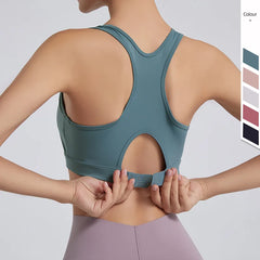 New Style Back Button Adjustable Sports Bra