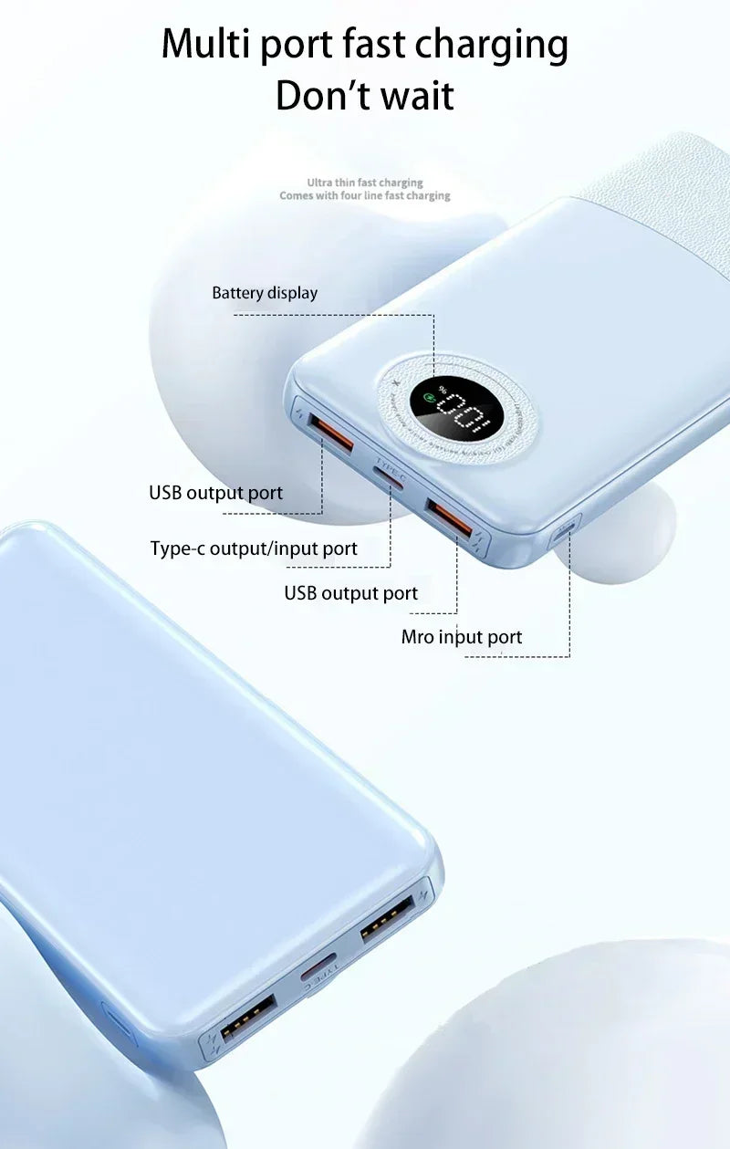 200000mAH Power Bank Super Fast Charging 120W Ultralarge Capacity for Mobile Power