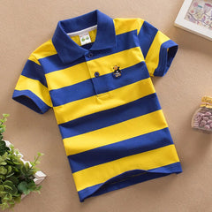 Summer Boys Polo Shirts Short Sleeve T-shirt For Kids Boy Bottom Solid Color Children Sweatshirts Baby Clothing 3-14T