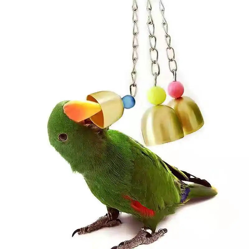 1pcs Pet Parrot Bell toys Colorful Hollow Rolling Bell Ball Bird Toy Parakeet Parrot Chew Cage Fun Toys Pet Bird Supplies