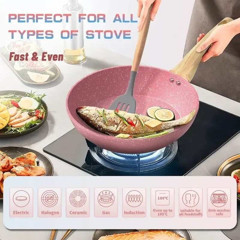 Frying Pan Nonstick Toxin Free Coated Cookware Breakfast Sandwich Steak