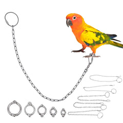 Parrot Leg Ring Stainless Steel Bird Ankle Foot Chain Ring Anti Bite Wire Rope