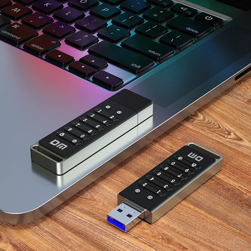 DM FD063 256-bit Encrypted USB Drive Password Secure Flash Drive USB3.2 U Disk Support Reset/Wipe/Auto Lock Function