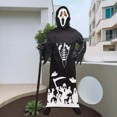 Skeleton Ghost Luminous Halloween Cloak Skull Horror Mask Role Playing Kids Halloween Dress Up Performance Costumes Luminous