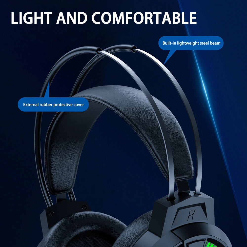 Wired Headphone USB Gaming Headset For Computer Laptop Gamer