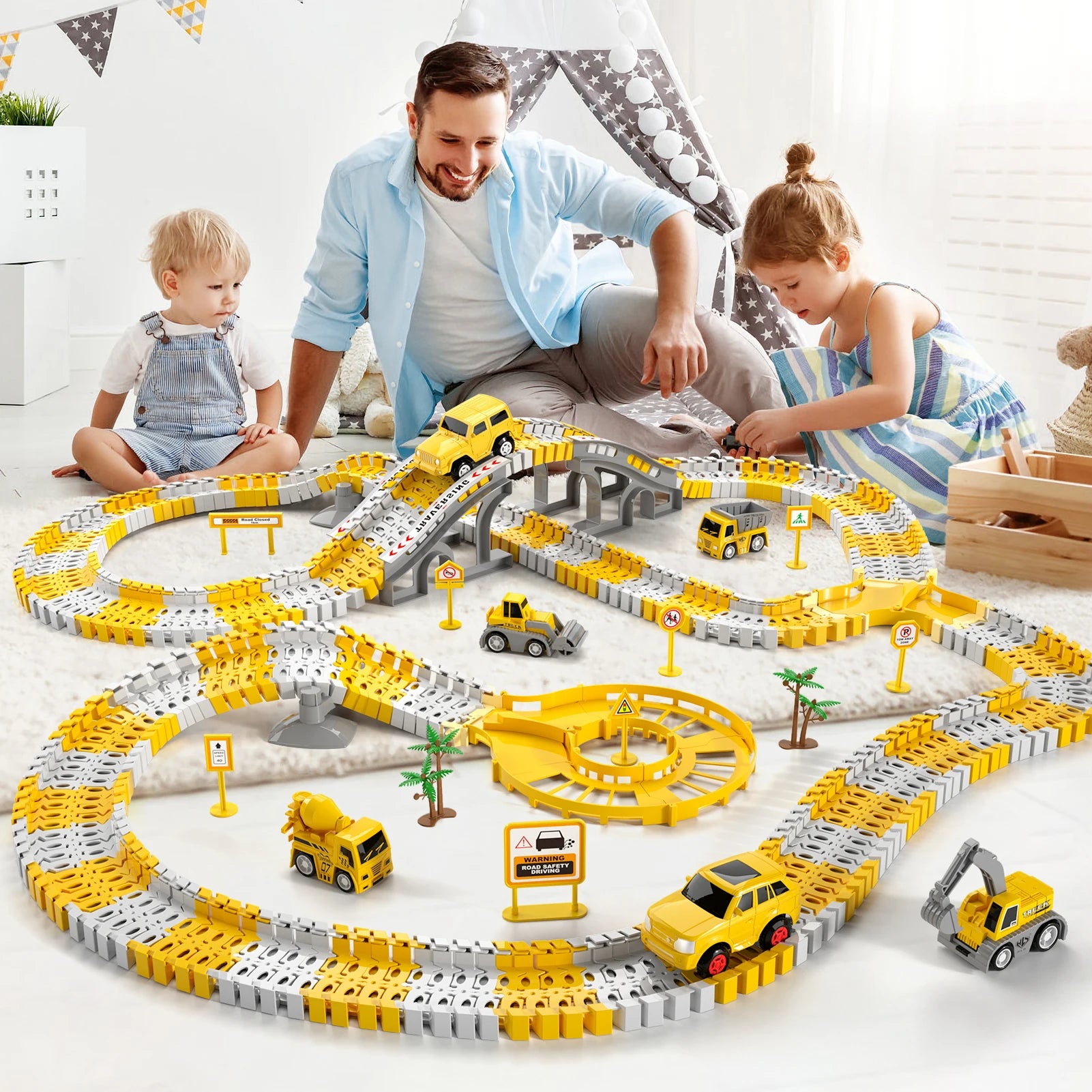 236 PCS Race Tracks Toys Gifts for 3 4 5 Year Old Boys Kids