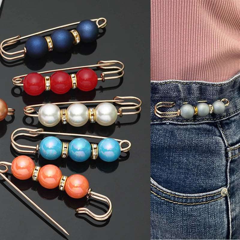 1Pc Women's Clothing Brooch Pearl Beaded Rhinestone Brooches Women