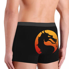 Men Mortal Kombat Logo Mk11 Popular Fighting Game Underwear Funny Boxer Briefs Shorts Panties Homme Mid Waist Underpants