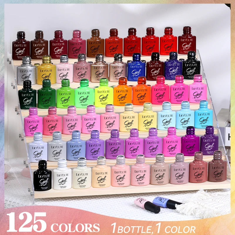 Color Gel Nail Polish Set Colorful Glitter Nail Gel Polish Semi Permanent UV Gel Nail Art Gel Varnishes Kit