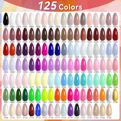 Colorful Gel Nail Polish 7ml Black White Red Glitter Manicure Long Lasting Soak Off Nail Art Gel Varnish Kit