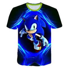 Boys Sonic T-Shirt Kids TShirts Baby Boys Casual Short Sleeves Print T-shirt For Boy Summer Children Tee Shirts Tops