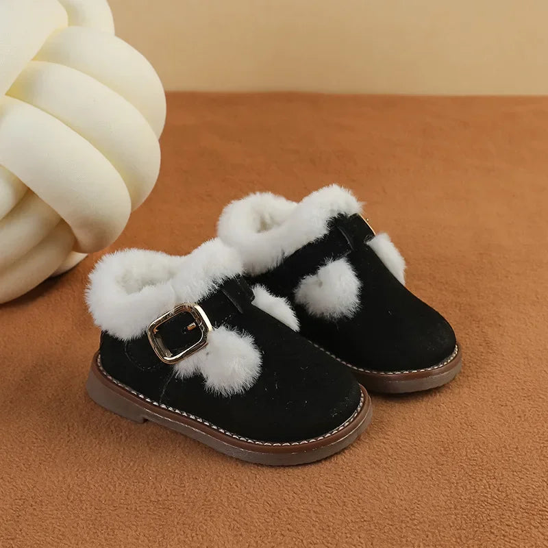 Autumn Winter Children Shoes Baby Girls Boys Snow Boots Soft Sole Non-slip Infant Toddler Shoes Outdoor Kids Casual Plush Boots