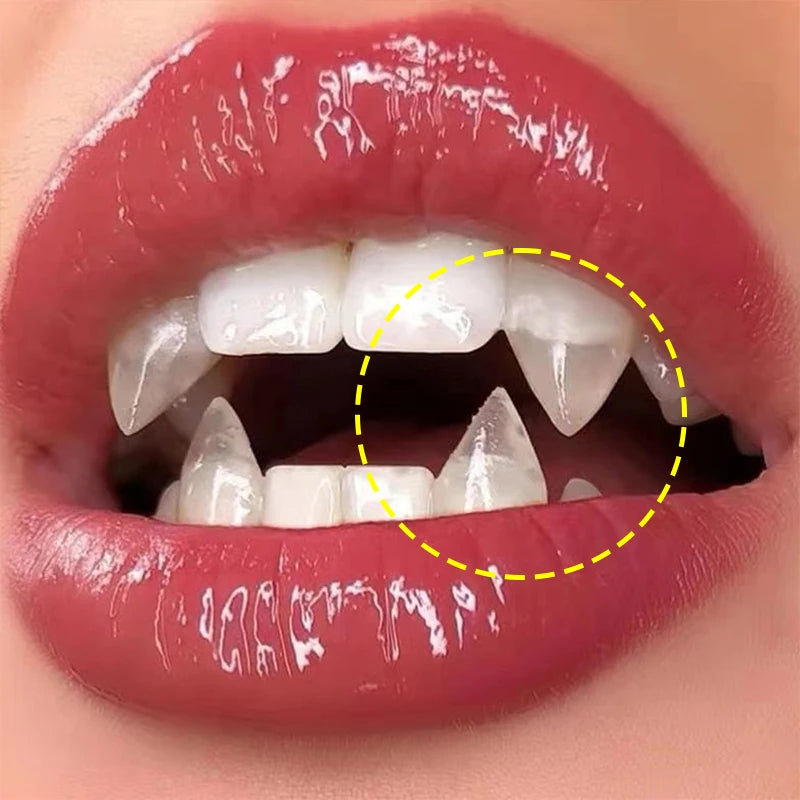 Transparent Dentures Fangs Zombie Tooth For Horror Bloody Halloween Party Decoration Props