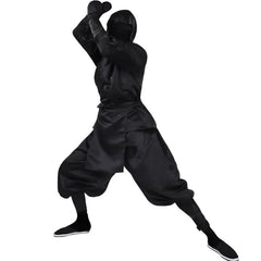 Halloween Costumes Japanese Men's Black White Ninja Cosplay Suit Performance Costume