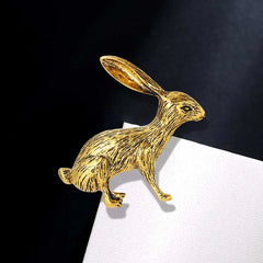 Vintage Baroque Angel Women's Brooches Alloy Plated Rabbit Pin
