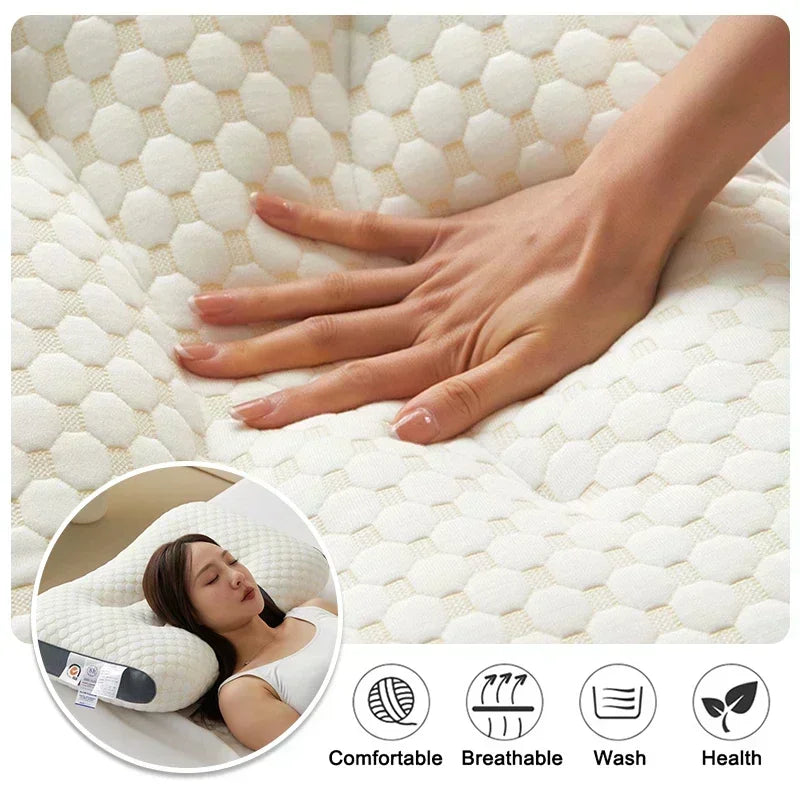 Spa Massage Pillow Washable Non-Collapse Cervical Support Pillow