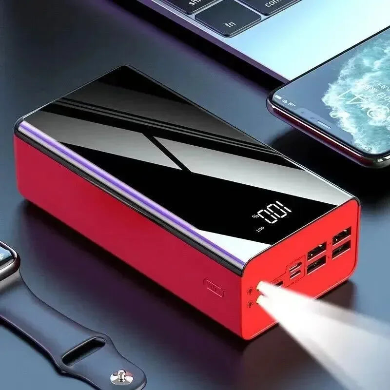 Power Bank 200000mAh Portable Fast Charging PowerBank 100000 mAh 4 USB