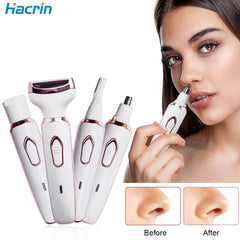 Hair Removal 4 in 1 Painless Epilator for Women Electric Razor