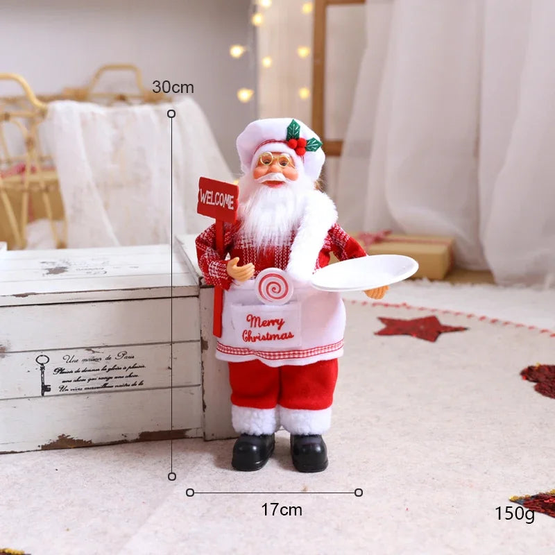 Christmas Decorations Santa Claus Dolls Standing Christmas Figurine Holiday Decoration