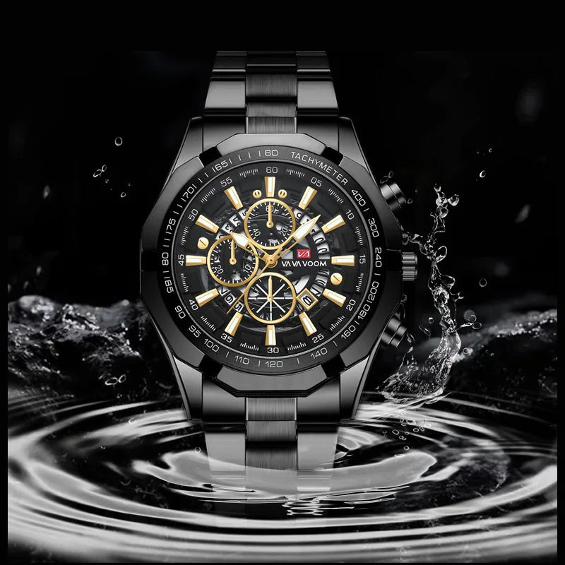 Luminous Military Watch For Men Sport Fashion Waterproof Stainless Steel Quartz Wristwatches