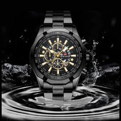 Luminous Military Watch For Men Sport Fashion Waterproof Stainless Steel Quartz Wristwatches