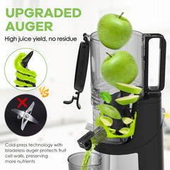 Juicer, 350W Slow Cold Press Juicer with 5.8" Extra-Large Feeding Chute, Juicer Machines for Whole Fruits and Vegeta