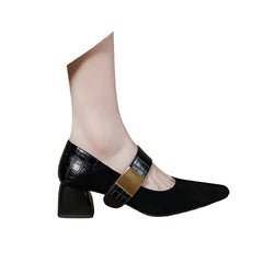 Women's Summer Footwear Gothic Mary Jane Shoes for Woman