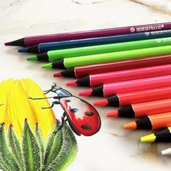 DEDEDEPRAISE Fluorescent Color Metallic Colored Pencils Drawing Sketching Set Coloring Colour Pencils Profession Art Supplies