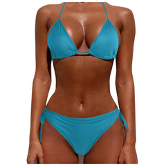 Women'S Split Bikini Set Fashion Classic Simple Solid Color Swimsuit