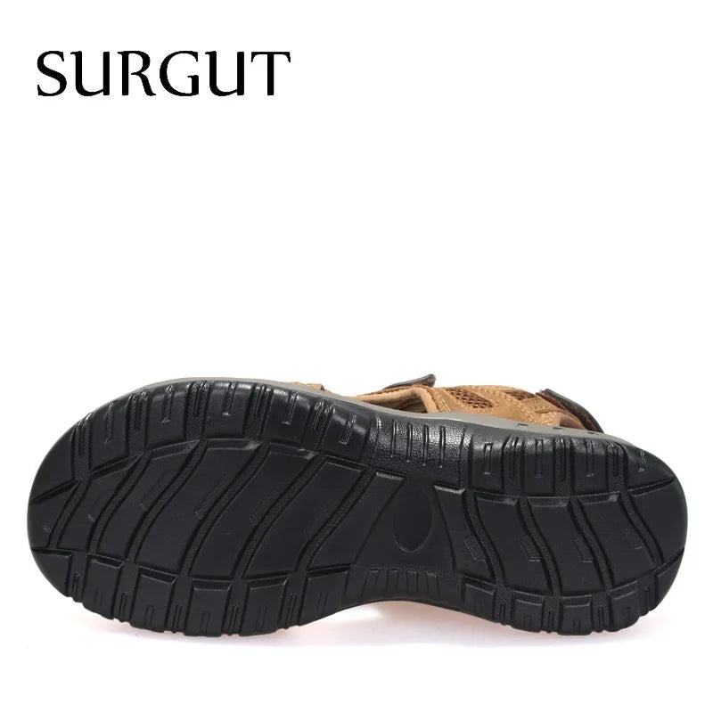 Summer Leisure Beach Men Shoes High Quality Leather Sandals