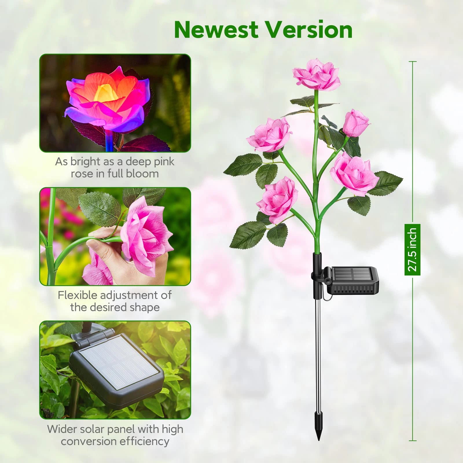 Solar Garden Lights Outdoor Waterproof Decorative Solar Flower