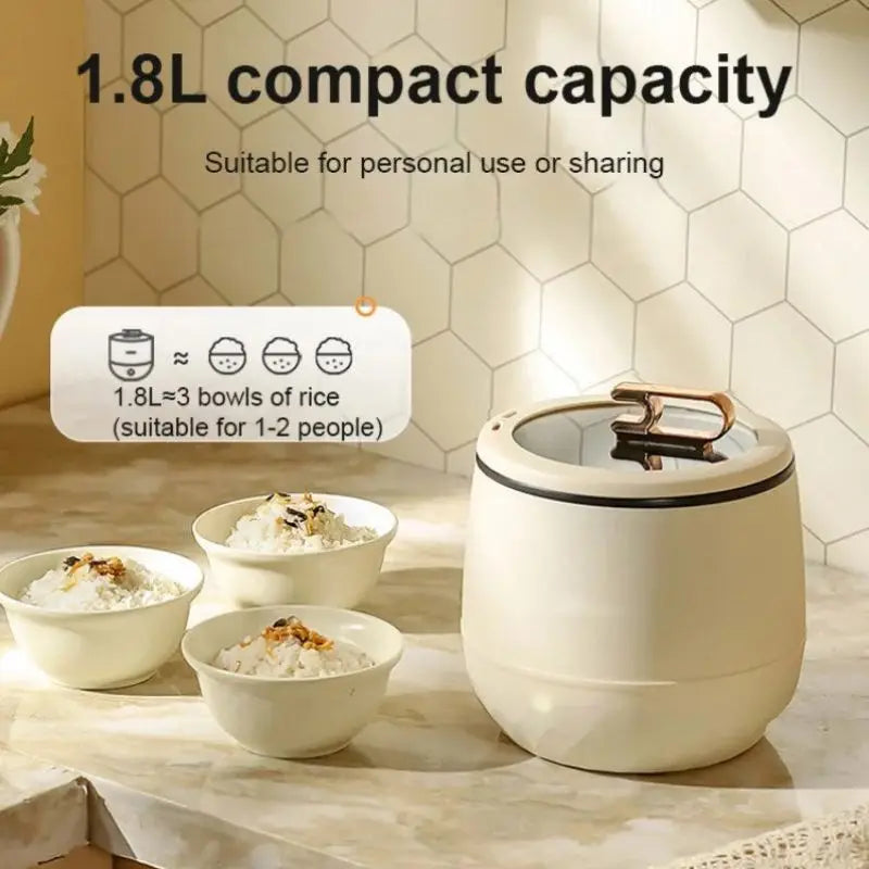 Multifunctional Electric Mimi Cooker Smart Multifunction Cooking Pot Portable 1-2 People Electric Pot Fast Heating