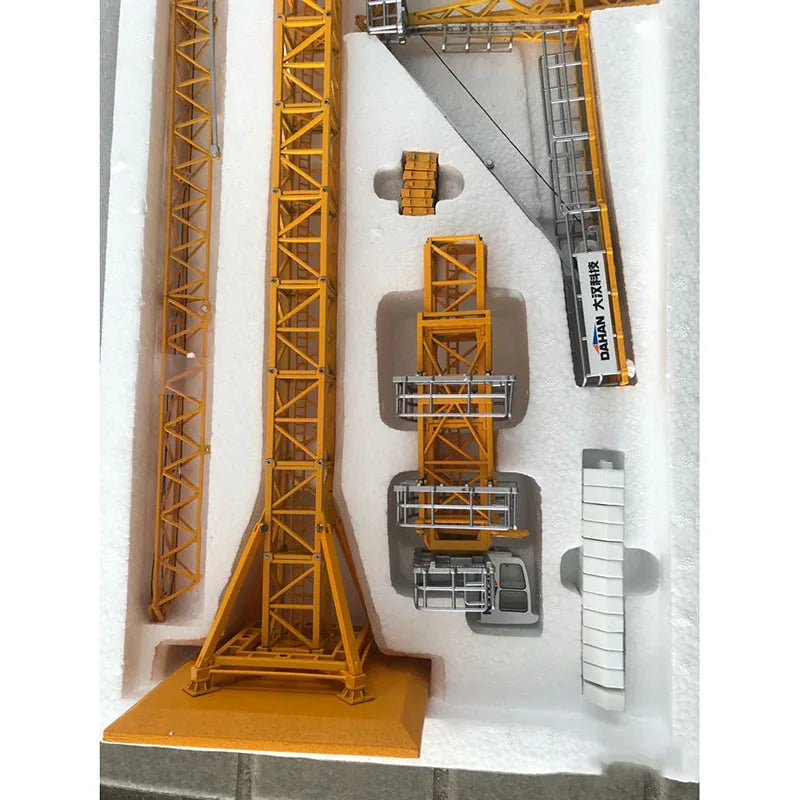 Diecast 1:70 Scale DAHAN Tower Jib Crane Alloy Lifting Balance Construction Machine Model Collection Souvenir Gift
